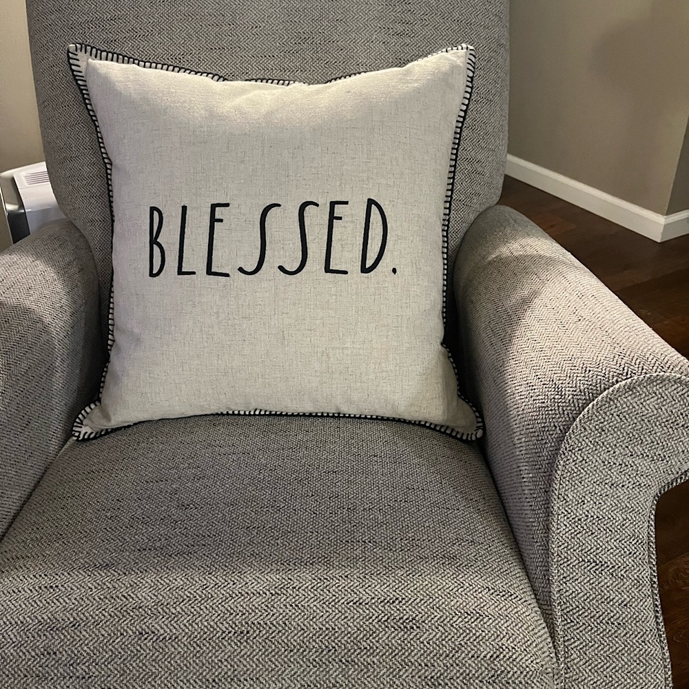 20” x 20” beautiful “Blessed” pillow